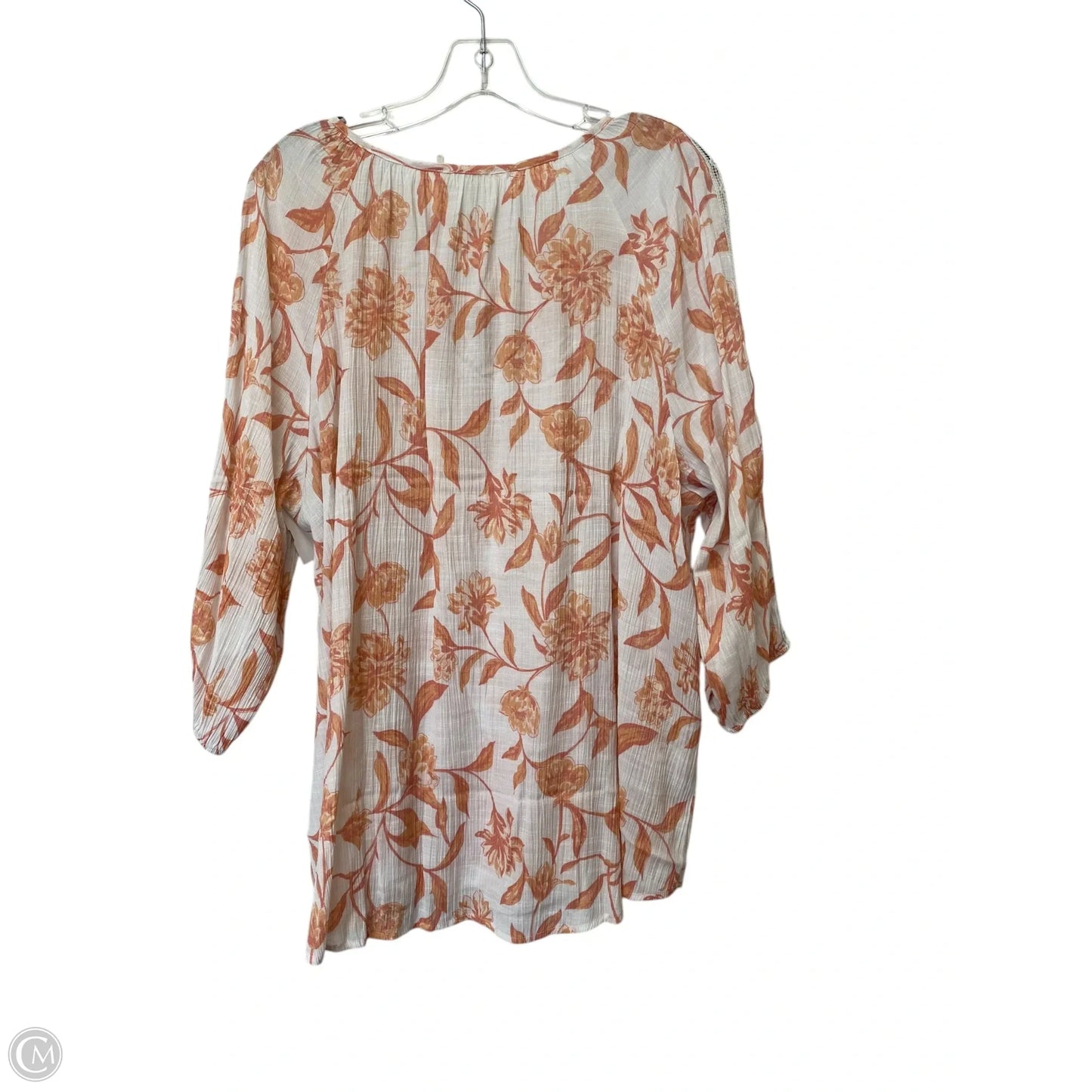 Top Long Sleeve By Clothes Mentor In Floral Print, Size: 1x