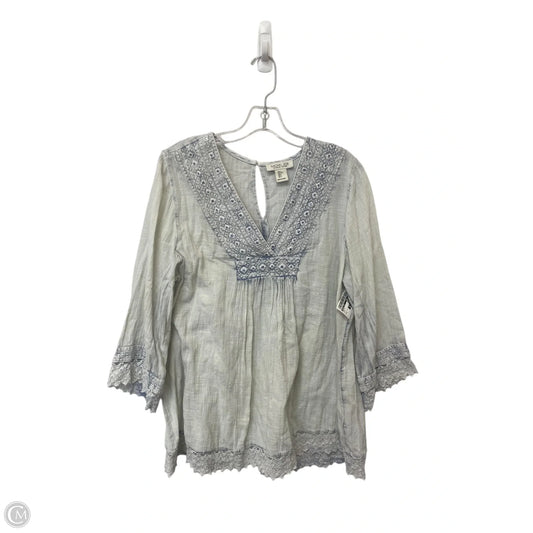 Top Long Sleeve By Rachel Zoe In Blue, Size: L