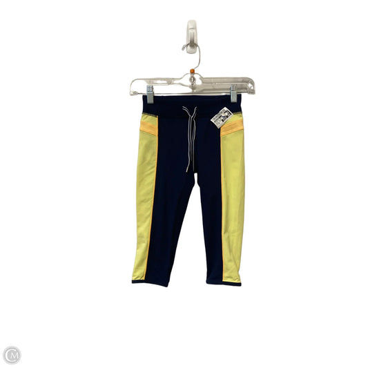 Athletic Capris By Lululemon In Blue & Yellow, Size: Xs