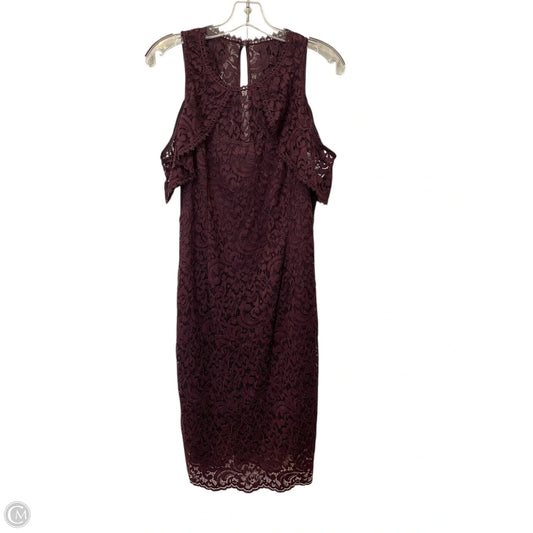 Dress Party Midi By White House Black Market In Maroon, Size: 12