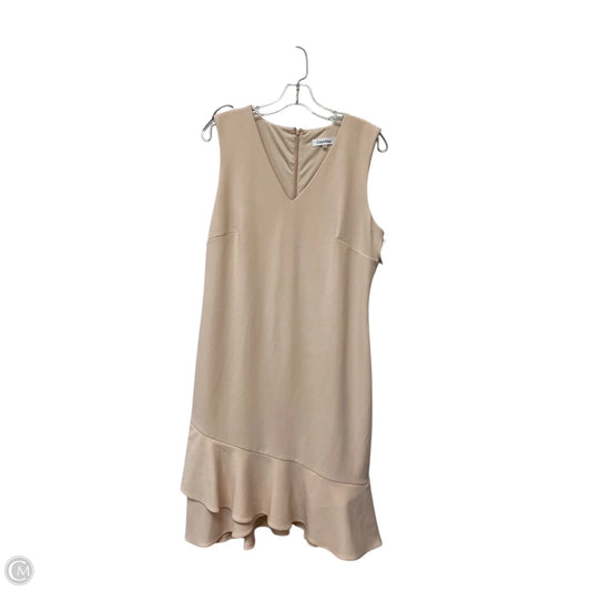 Dress Casual Midi By Calvin Klein In Pink, Size: 12