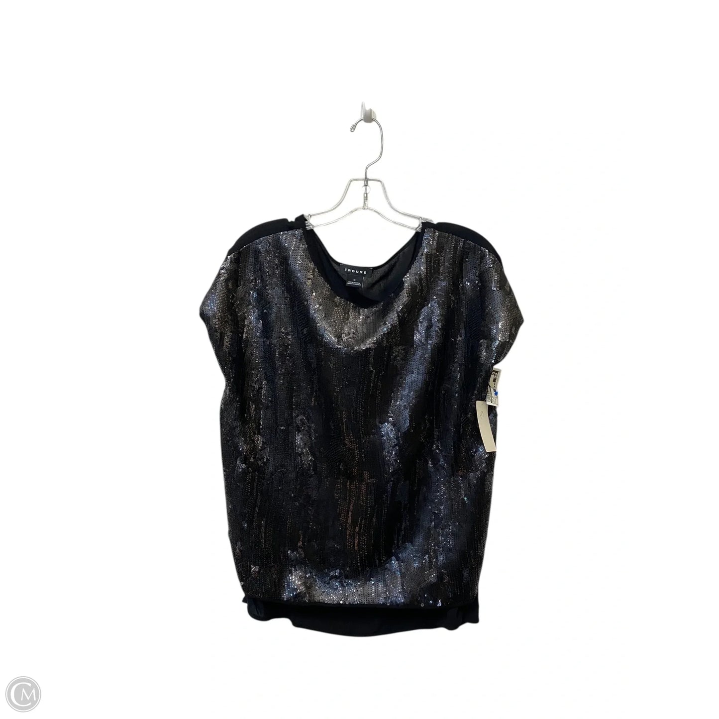 Top Short Sleeve By Trouve In Silver, Size: M