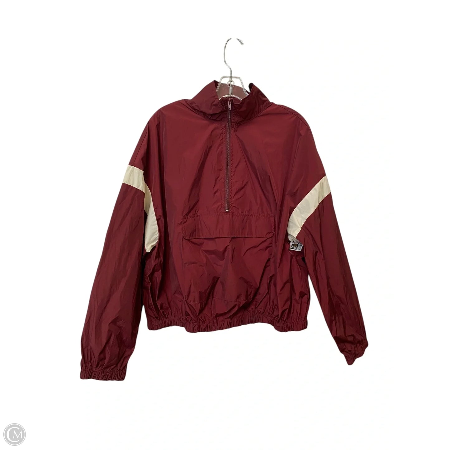 Coat Raincoat By Cme In Maroon, Size: L