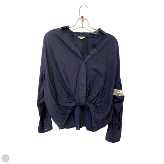 Top Long Sleeve By Pilcro In Silver, Size: Xs