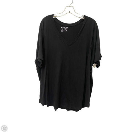 Top Short Sleeve Basic By Terra & Sky In Black, Size: 2x