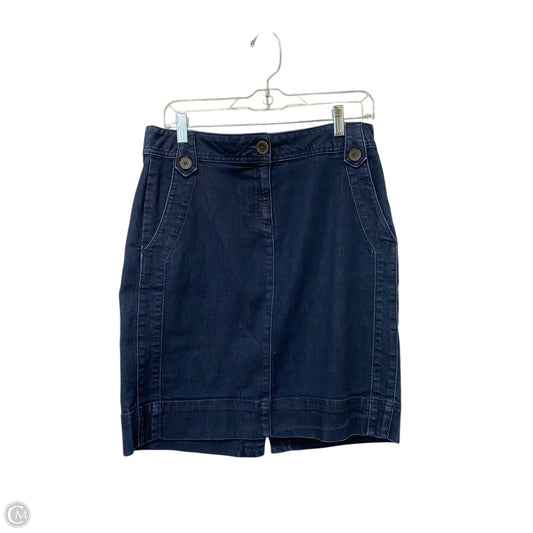 Skirt Midi By Dana Buchman In Blue Denim, Size: 6