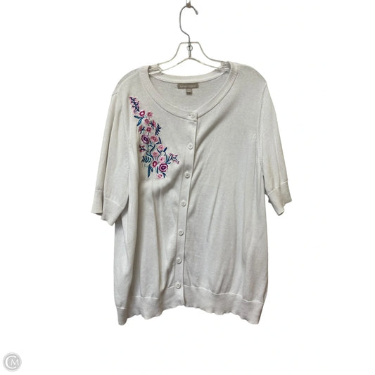 Top Short Sleeve By Woman Within In White, Size: 18