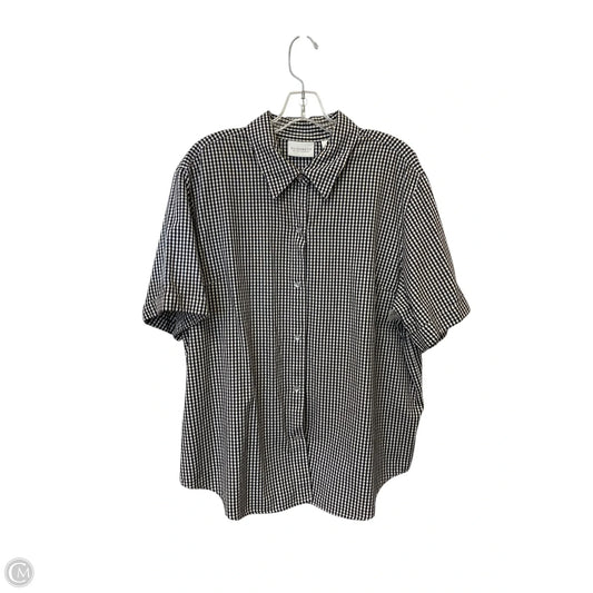 Top Short Sleeve By Elisabeth In Black, Size: 18