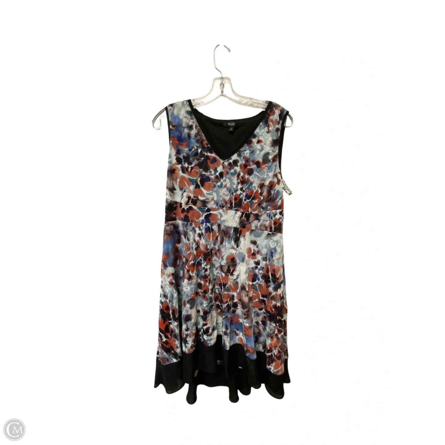 Dress Casual Short By Simply Vera In Black & Red, Size: Lp