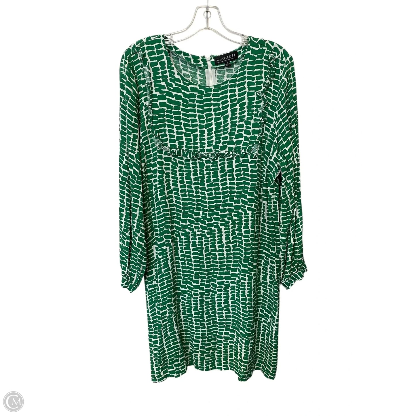 Dress Casual Short By Eloquii In Green, Size: 18