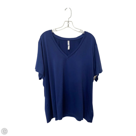 Athletic Top Short Sleeve By Fabletics In Blue, Size: Xxl