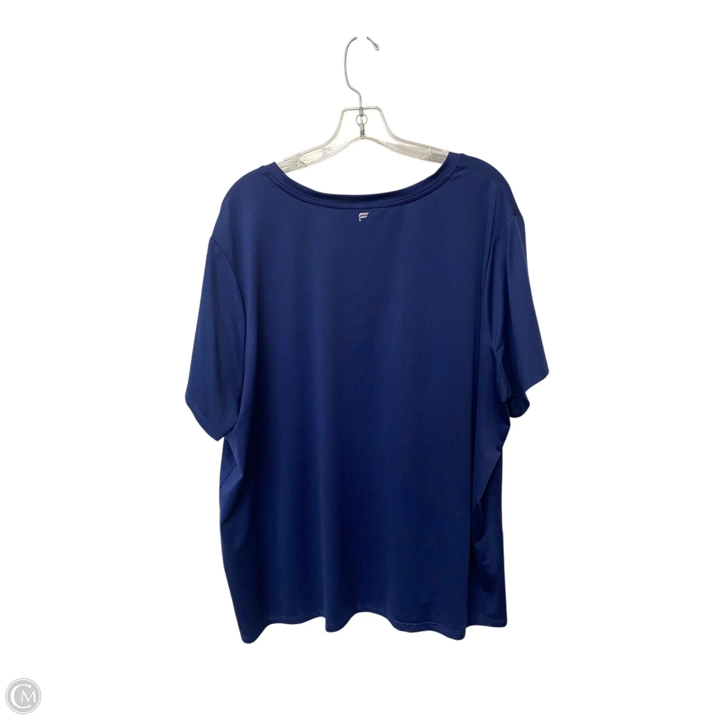 Athletic Top Short Sleeve By Fabletics In Blue, Size: Xxl