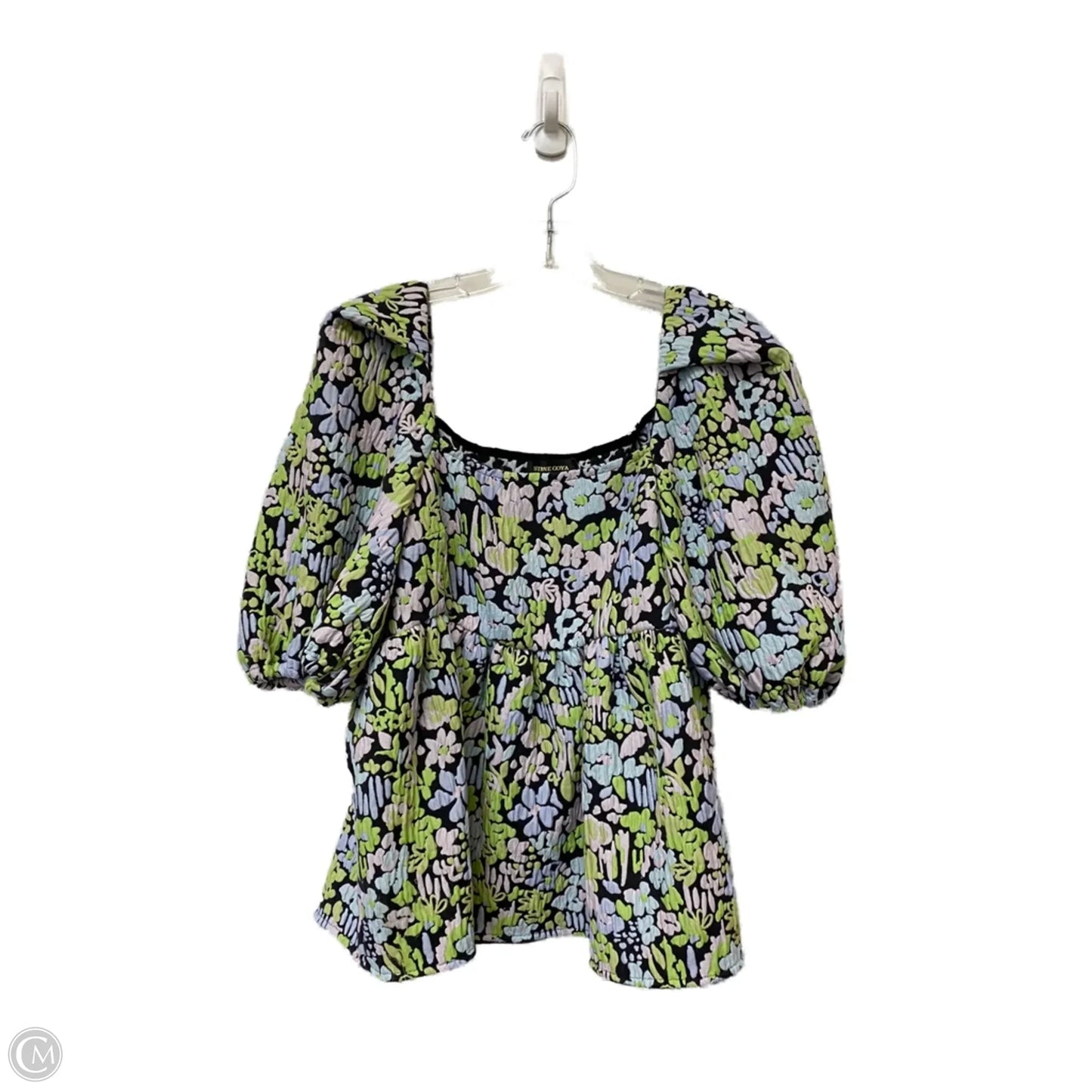 Top Short Sleeve By Cmb In Floral Print, Size: S