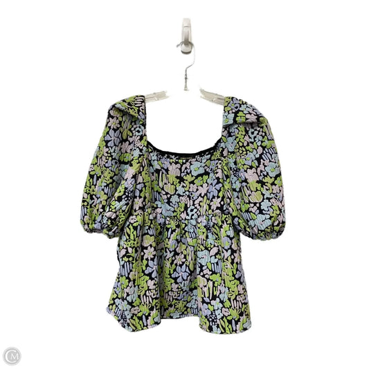 Top Short Sleeve By Cmb In Floral Print, Size: S