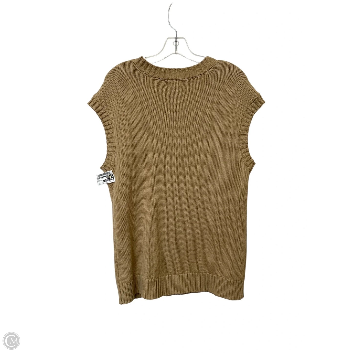 Vest Sweater By Olivia Sky In Tan, Size: L