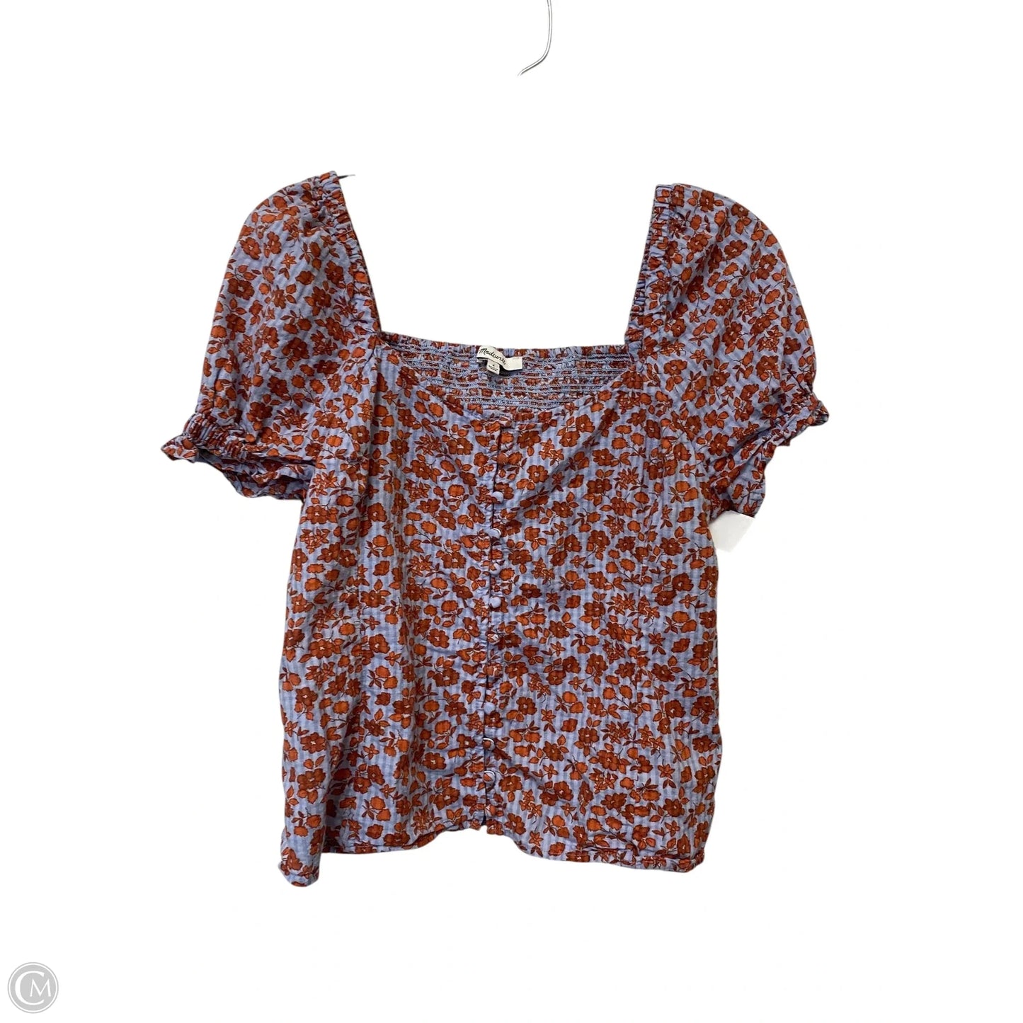 Top Short Sleeve By Madewell In Floral Print, Size: 2