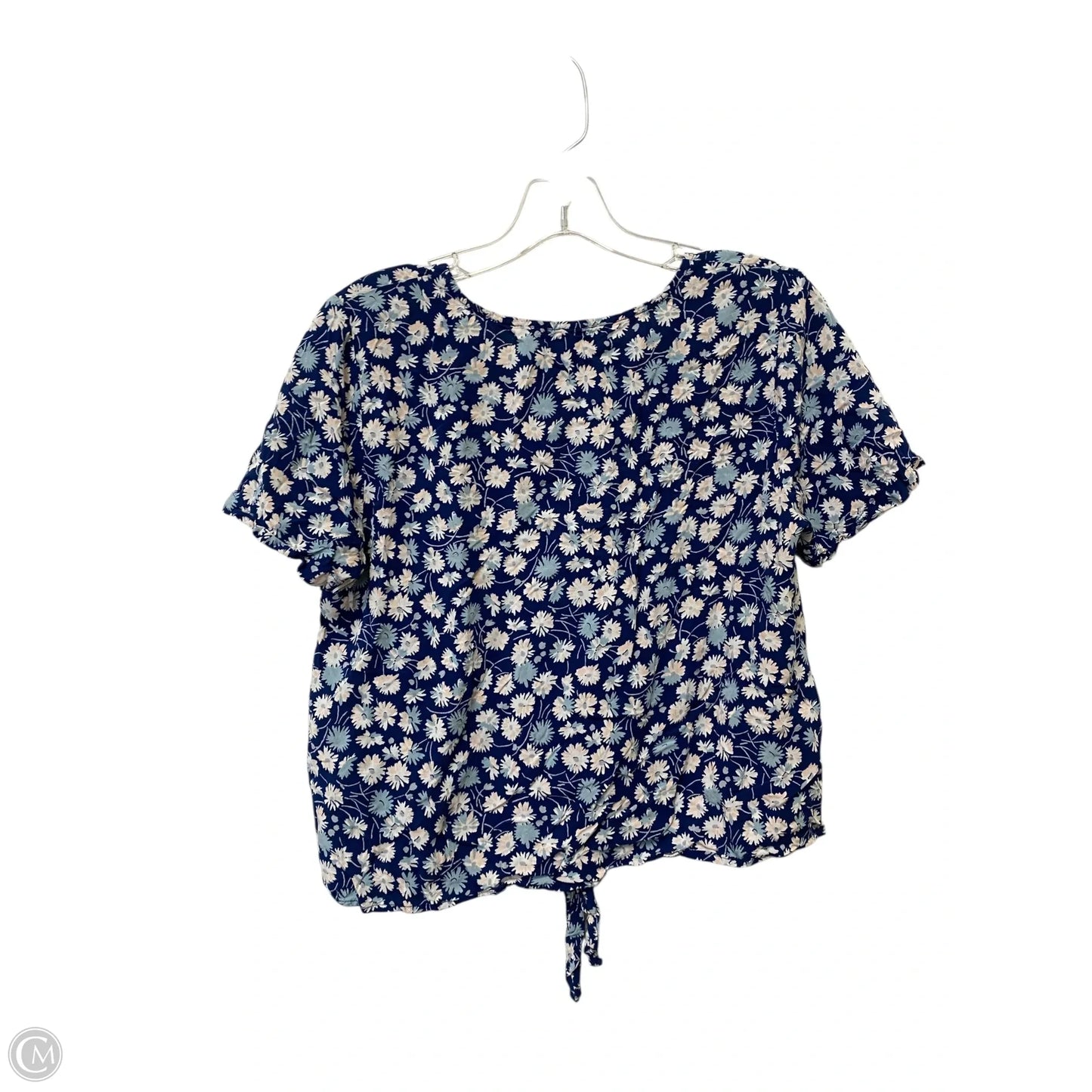 Top Short Sleeve Basic By Madewell In Floral Print, Size: S