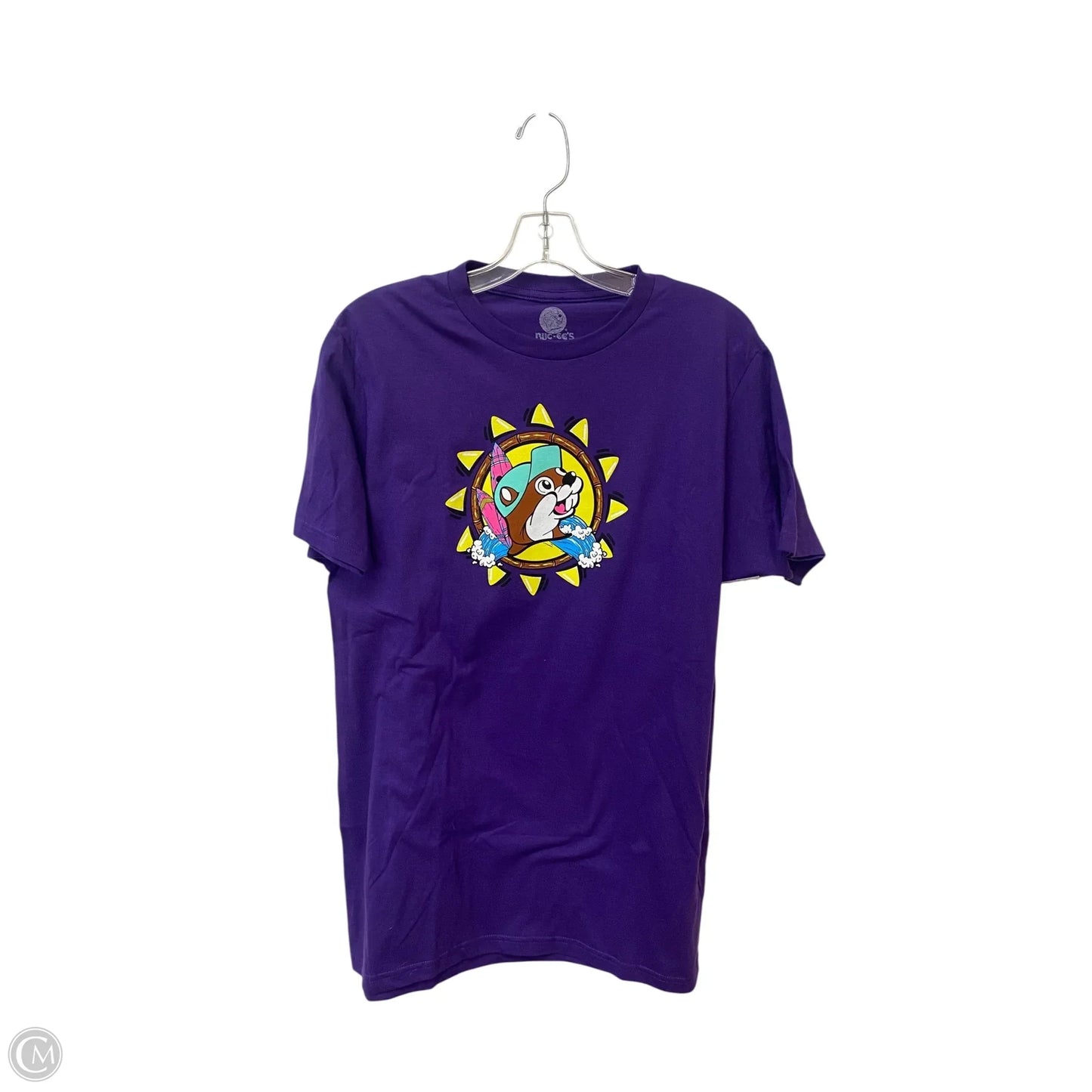 Top Short Sleeve By Cme In Purple, Size: M