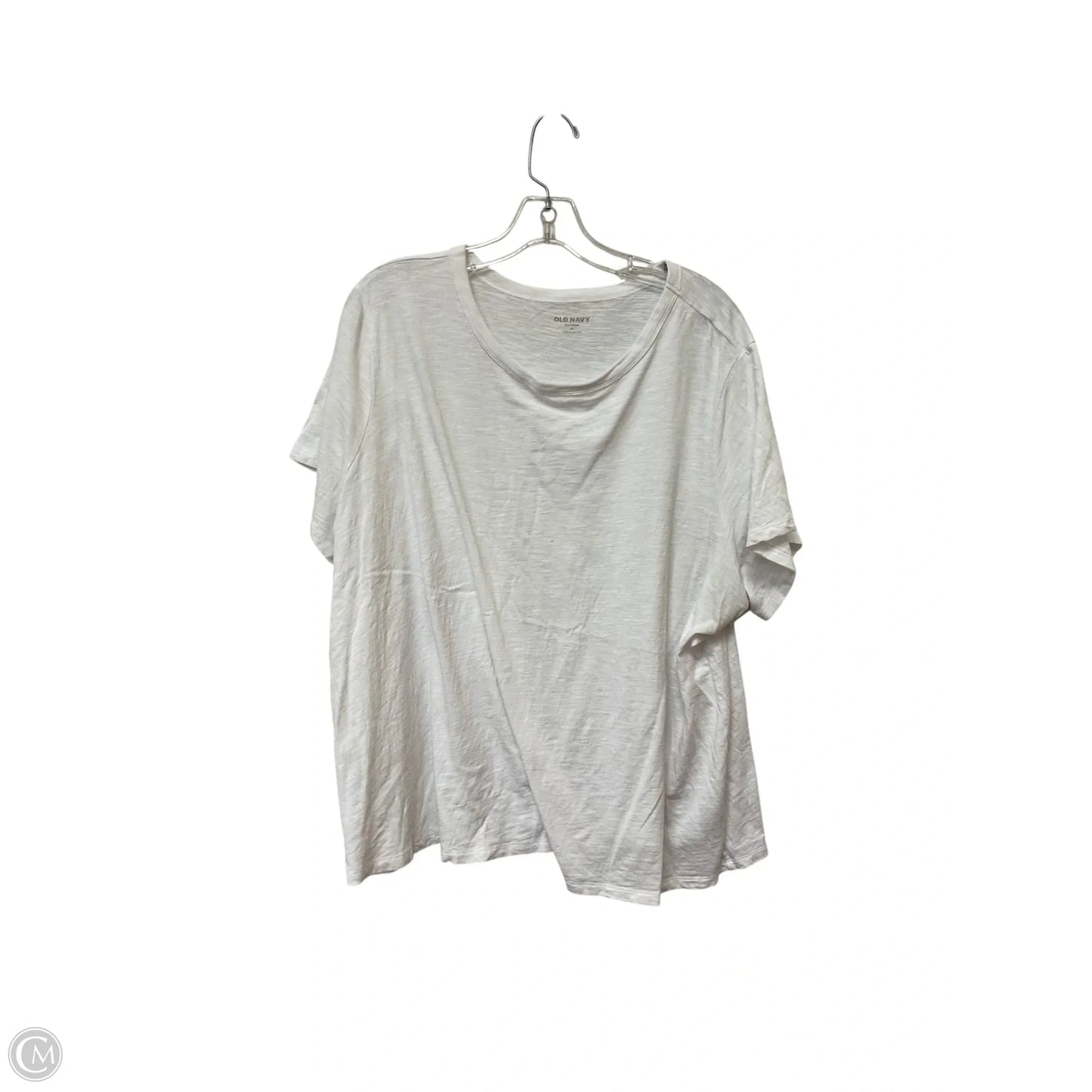 Top Short Sleeve Basic By Old Navy In White, Size: 2x