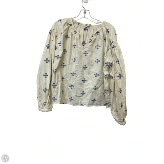 Top Long Sleeve By Ana In Cream, Size: L