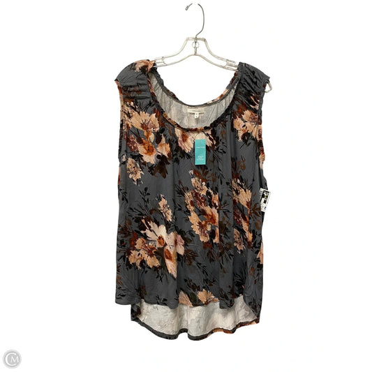 Tank Top By Maurices In Floral Print, Size: 1x