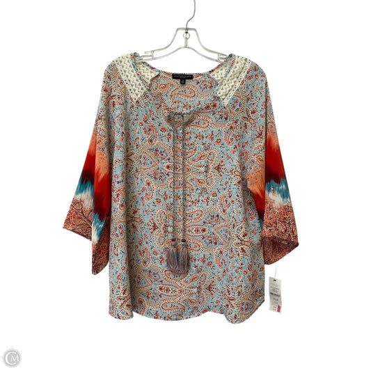 Top Long Sleeve By Cmf In Multi-colored, Size: 1x