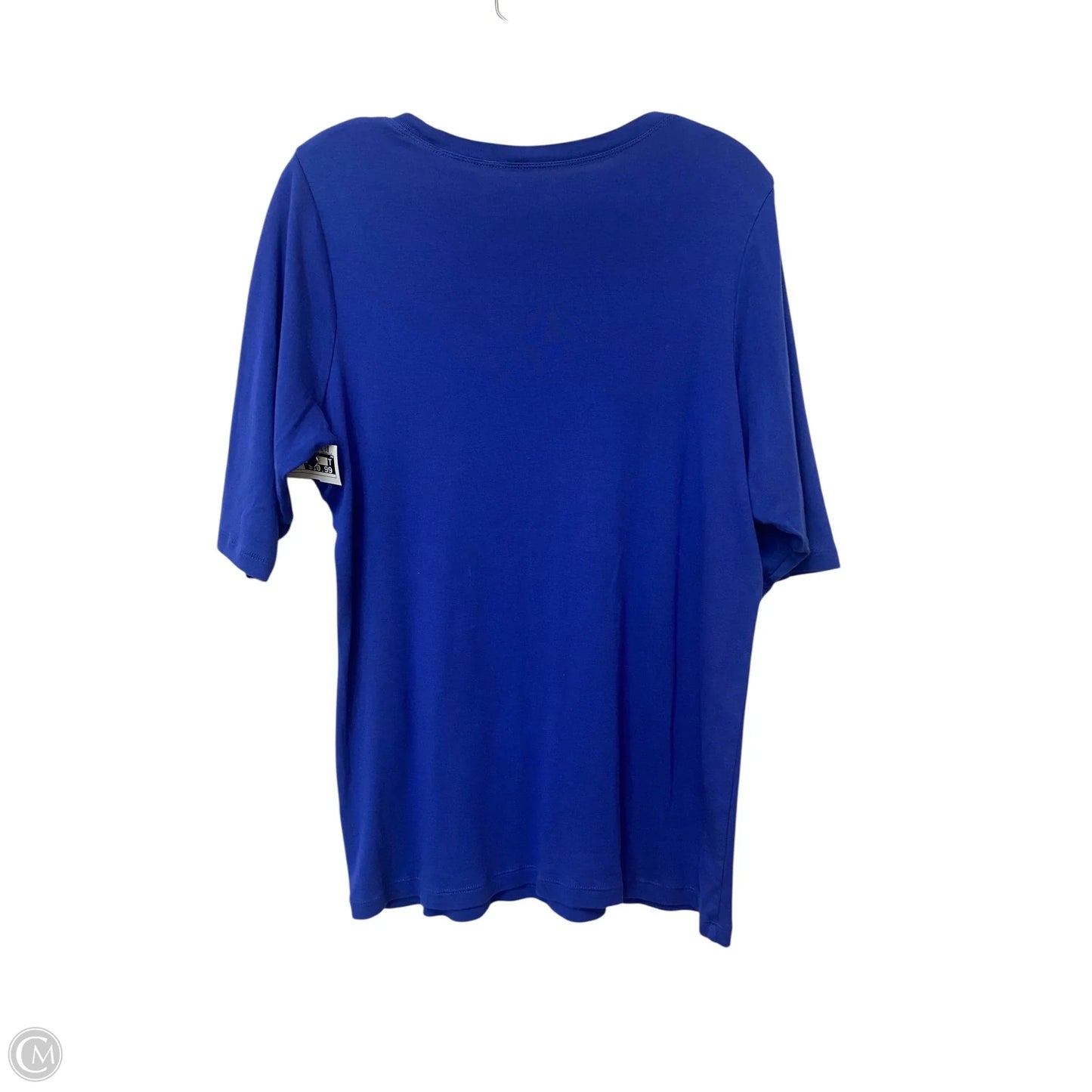 Top 3/4 Sleeve Basic By Sejour In Blue, Size: 1x