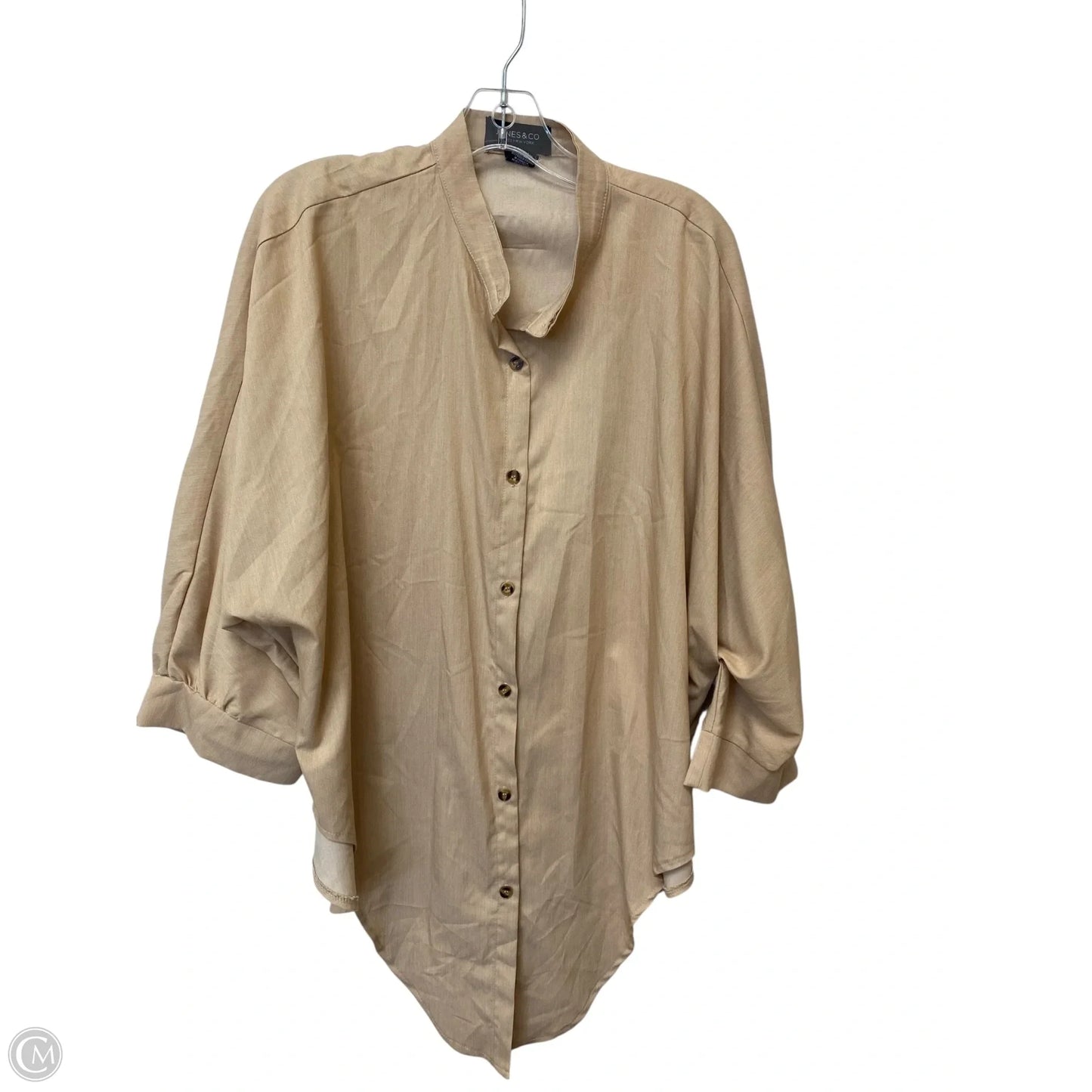 Top Long Sleeve By Jones And Co In Tortoise Shell Print, Size: 1x