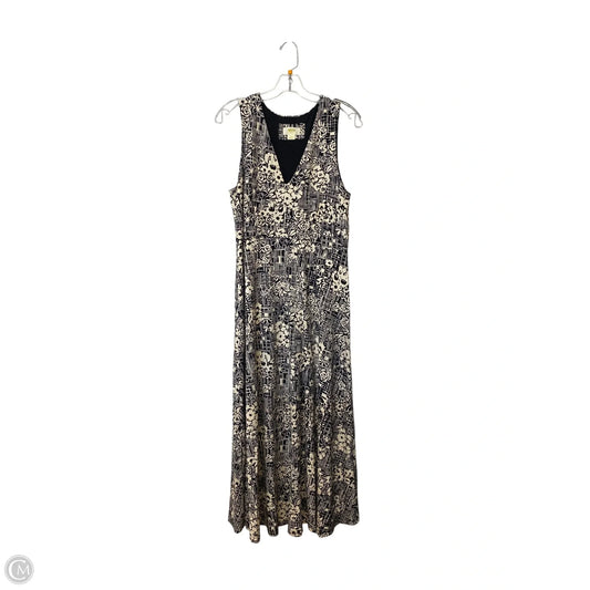 Dress Casual Maxi By Maeve In Black & Cream, Size: L