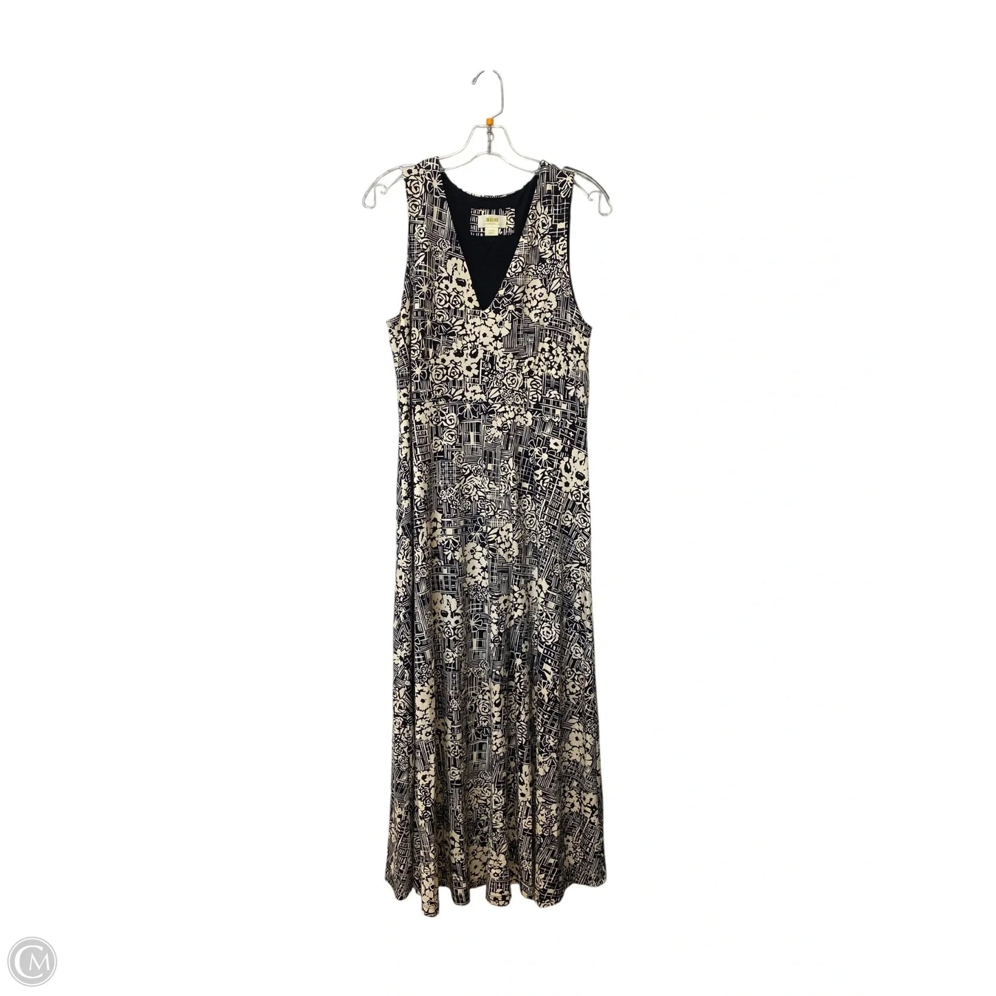 Dress Casual Maxi By Maeve In Black & Cream, Size: L