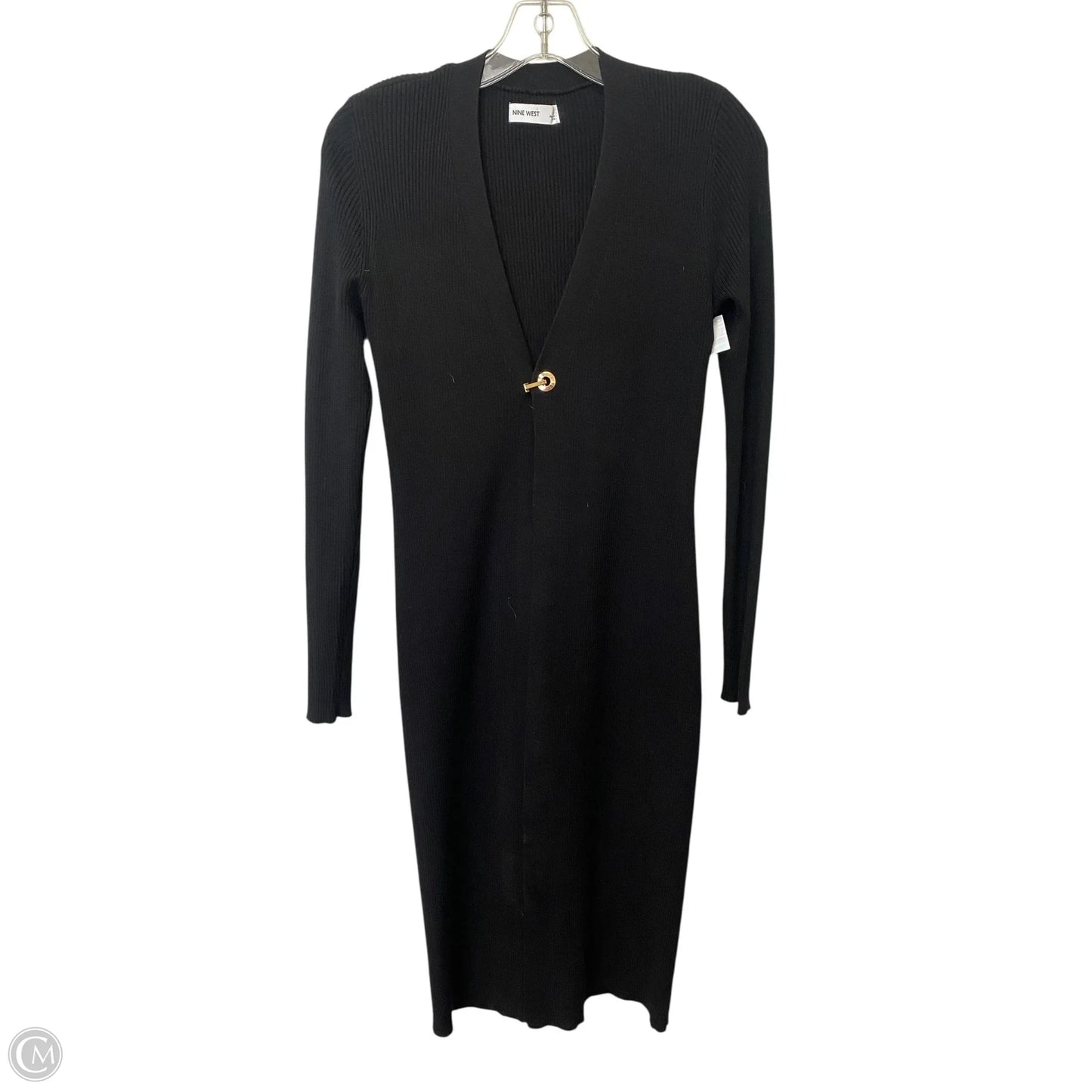 Sweater Cardigan By Nine West In Black, Size: Xs