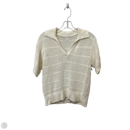 Sweater Short Sleeve By Old Navy In Cream, Size: S
