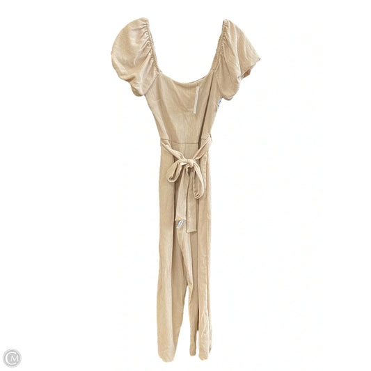 Jumpsuit By Francesca's In Tan, Size: Xs