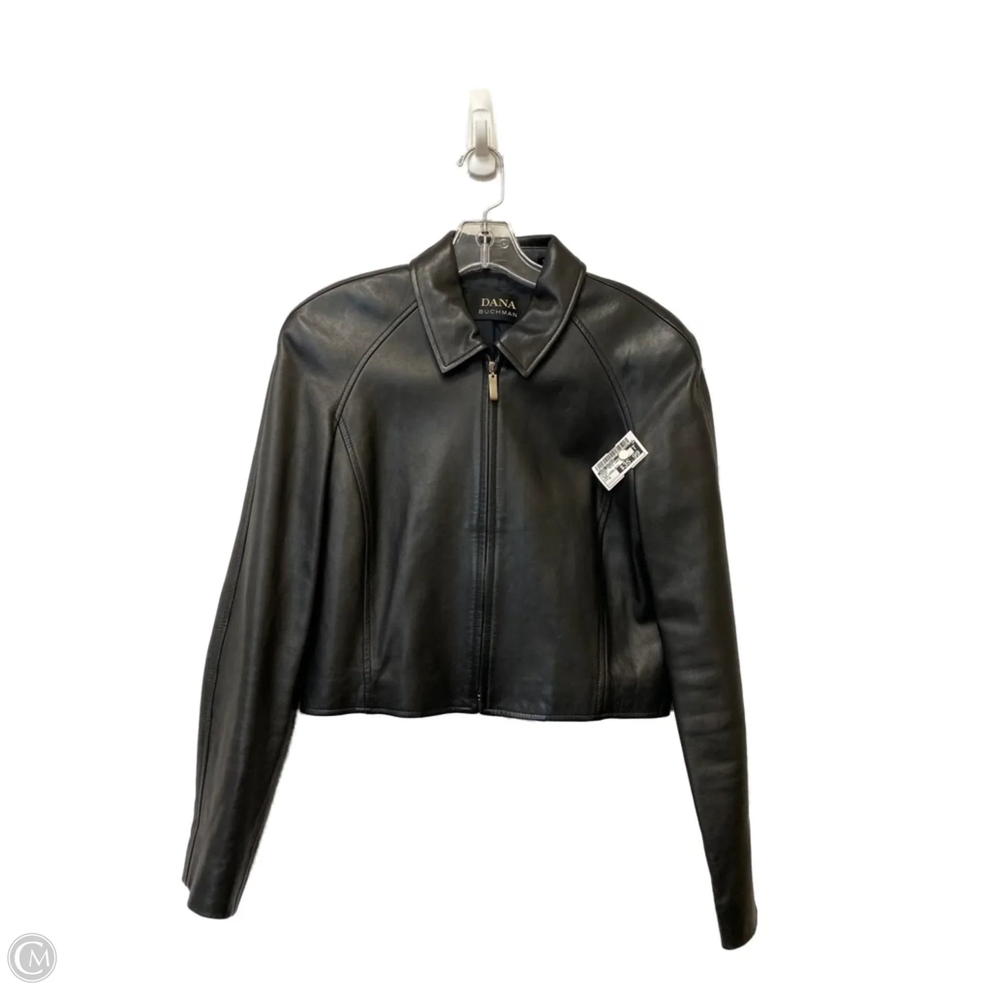 Jacket Moto Leather By Dana Buchman In Black, Size: 4