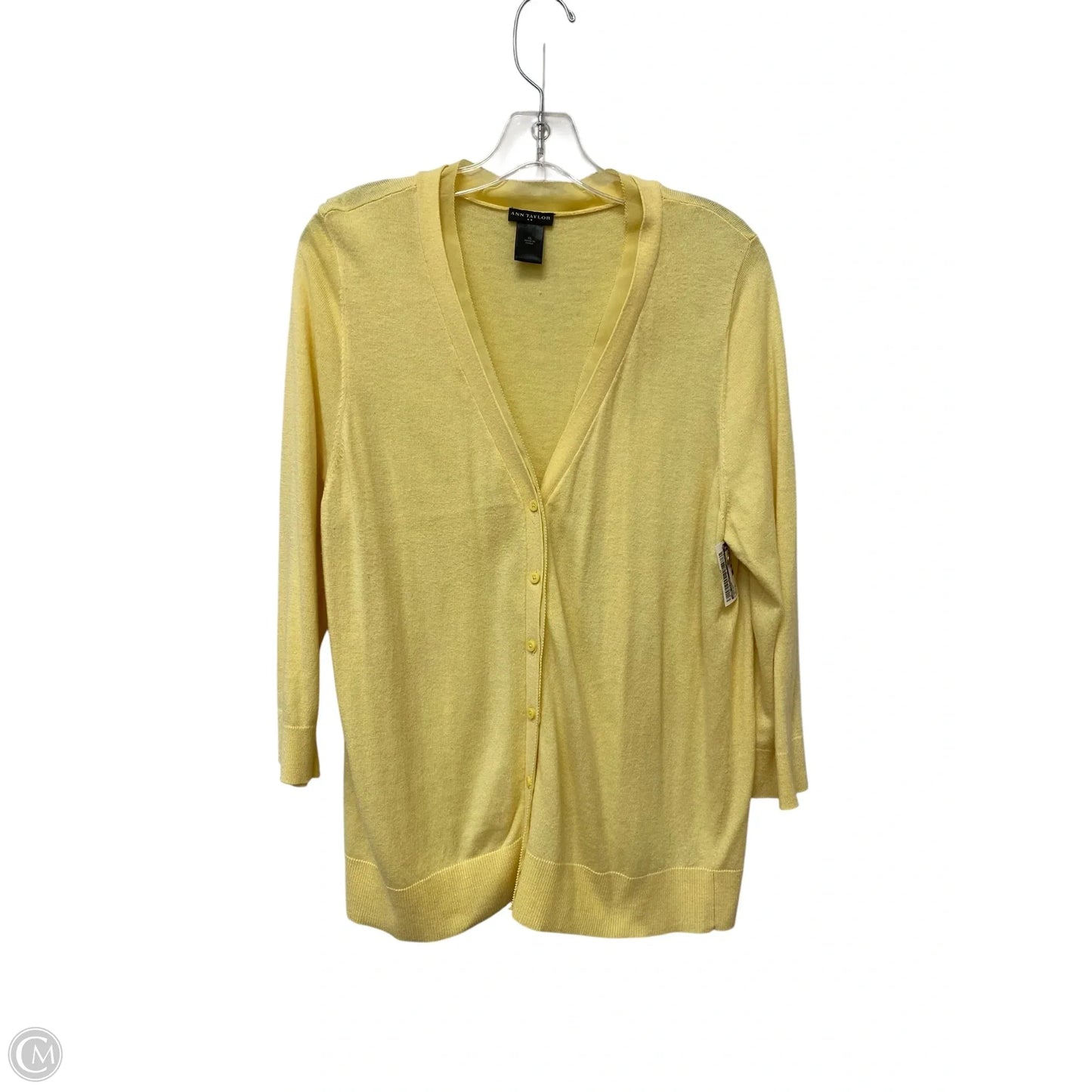 Cardigan By Ann Taylor In Yellow, Size: Xl