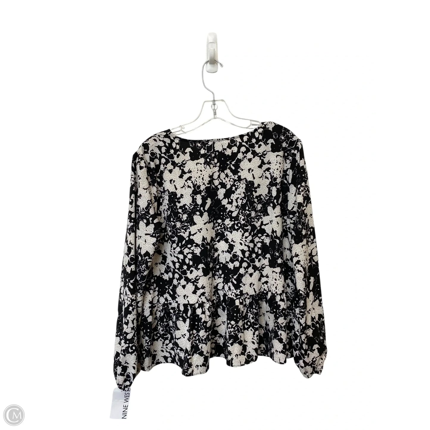 Top Long Sleeve By Nine West In Floral Print, Size: M