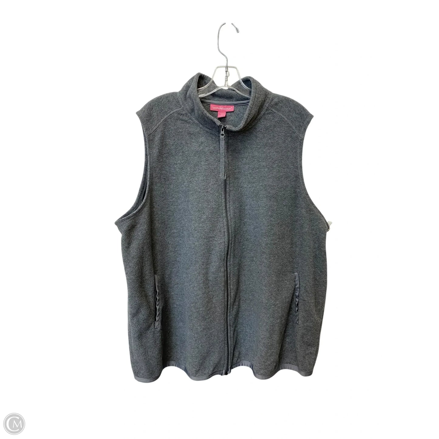 Vest Fleece By Woman Within In Grey, Size: 2x