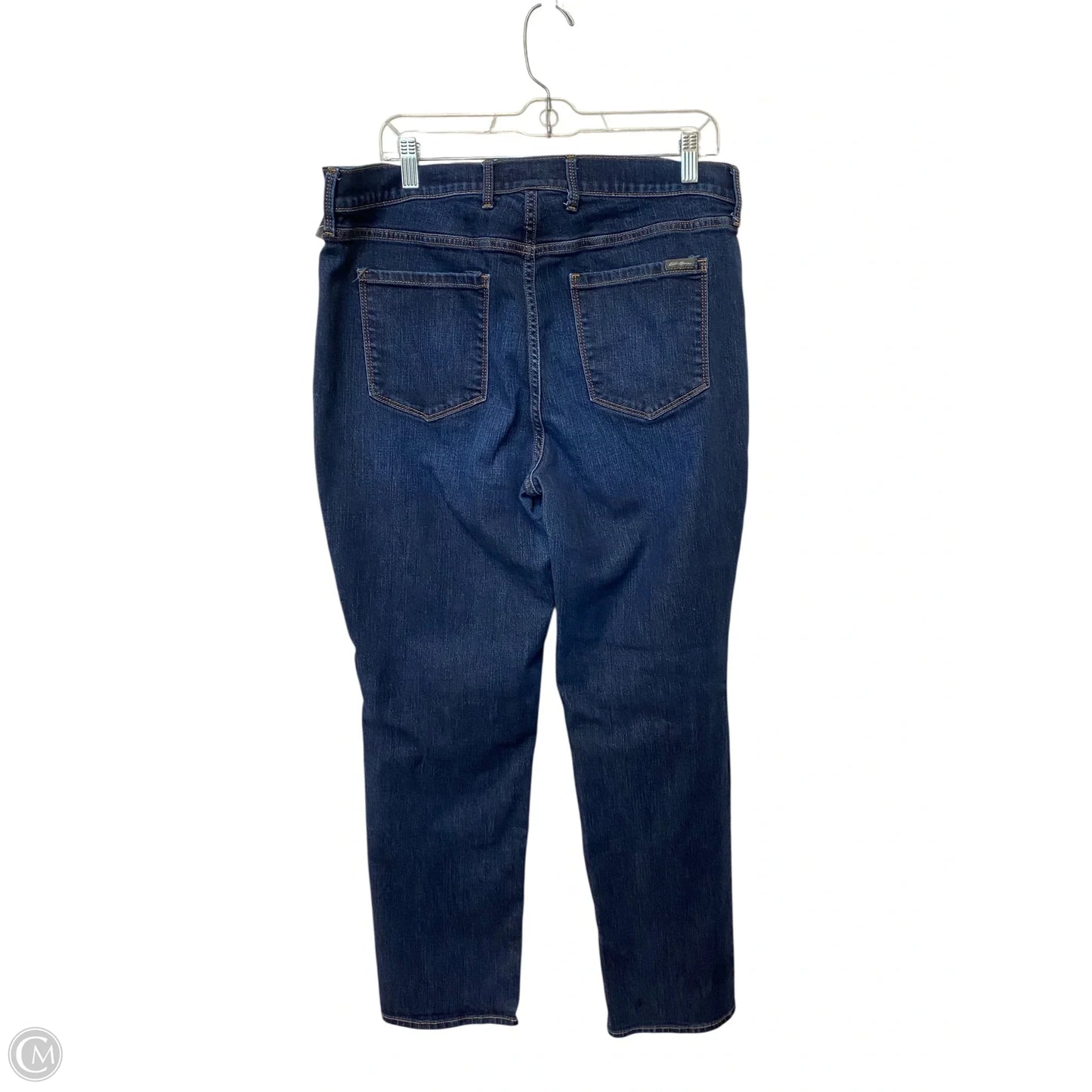 Jeans Straight By Eddie Bauer In Blue Denim, Size: 16