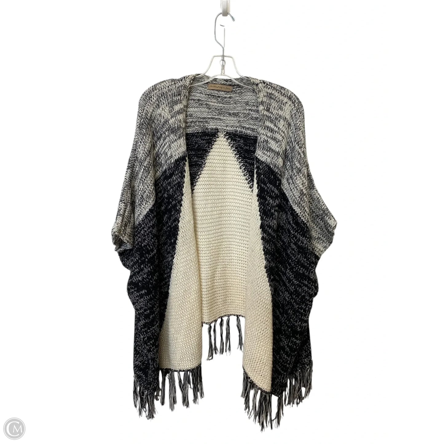 Sweater Cardigan By Do Everything In Love In Black & White, Size: Osfm
