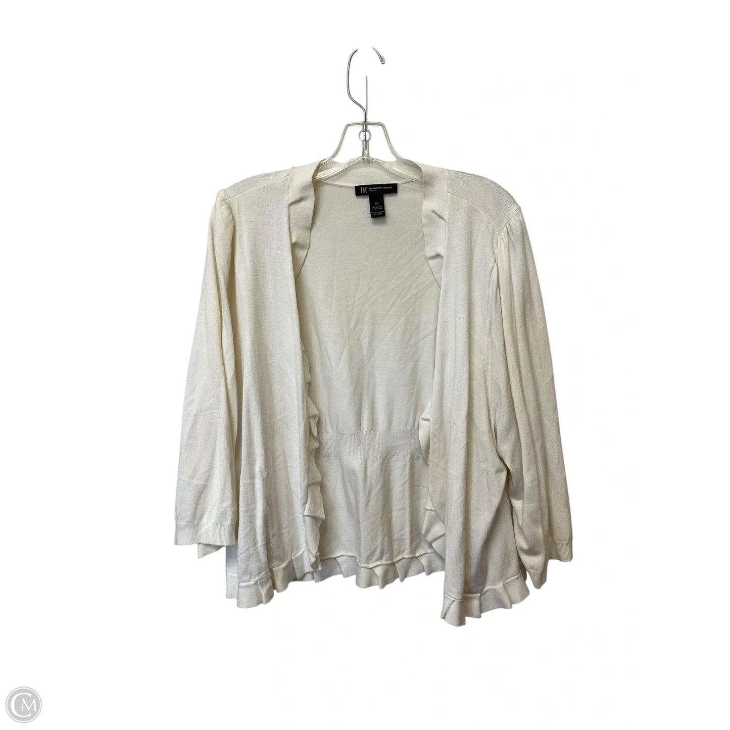 Cardigan By Inc In Cream, Size: 3x
