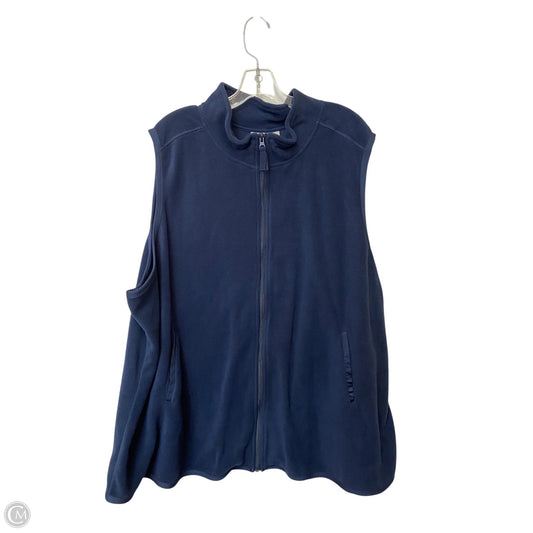 Vest Fleece By Woman Within In Blue, Size: 3x