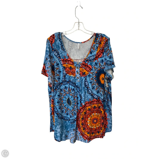 Top Short Sleeve By Cmf In Multi-colored, Size: 4x