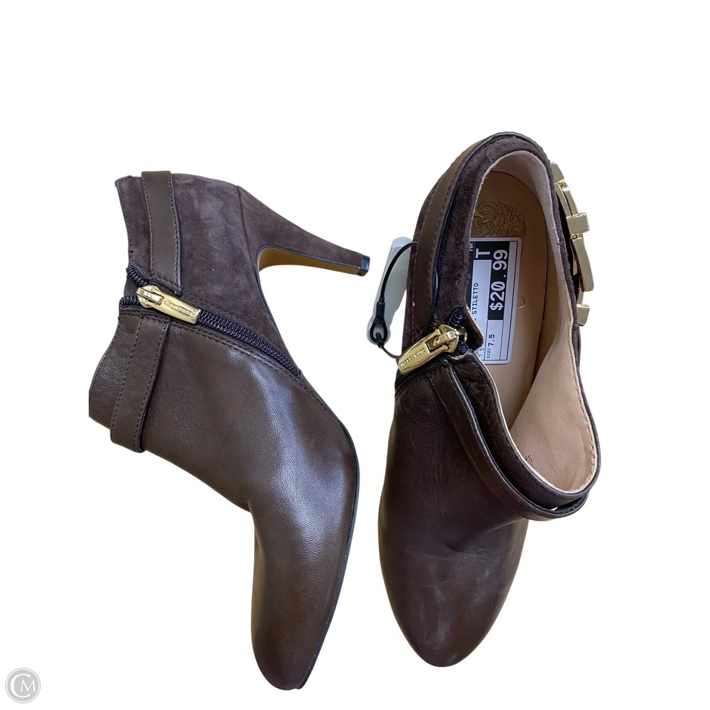 Shoes Heels Stiletto By Vince Camuto In Bronze, Size: 7.5