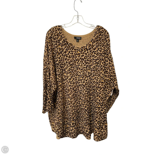 Sweater By Ana In Animal Print, Size: 3x