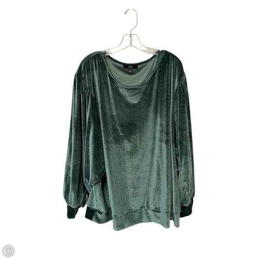 Top Long Sleeve By Ellos In Green, Size: 2x