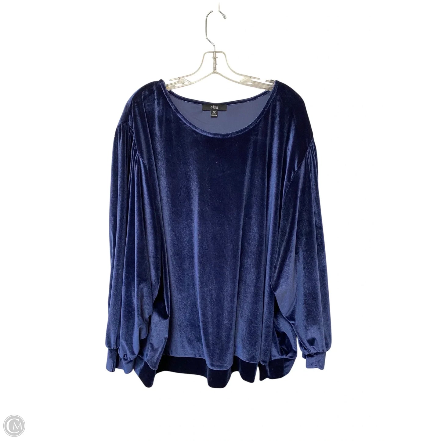 Top Long Sleeve By Ellos In Blue, Size: 2x
