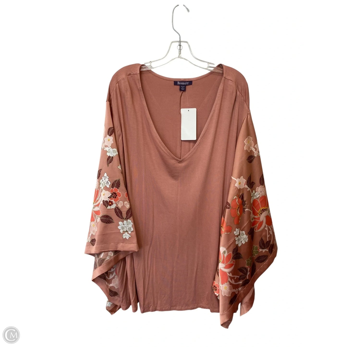 Top Long Sleeve By Roamans In Pink, Size: 2x