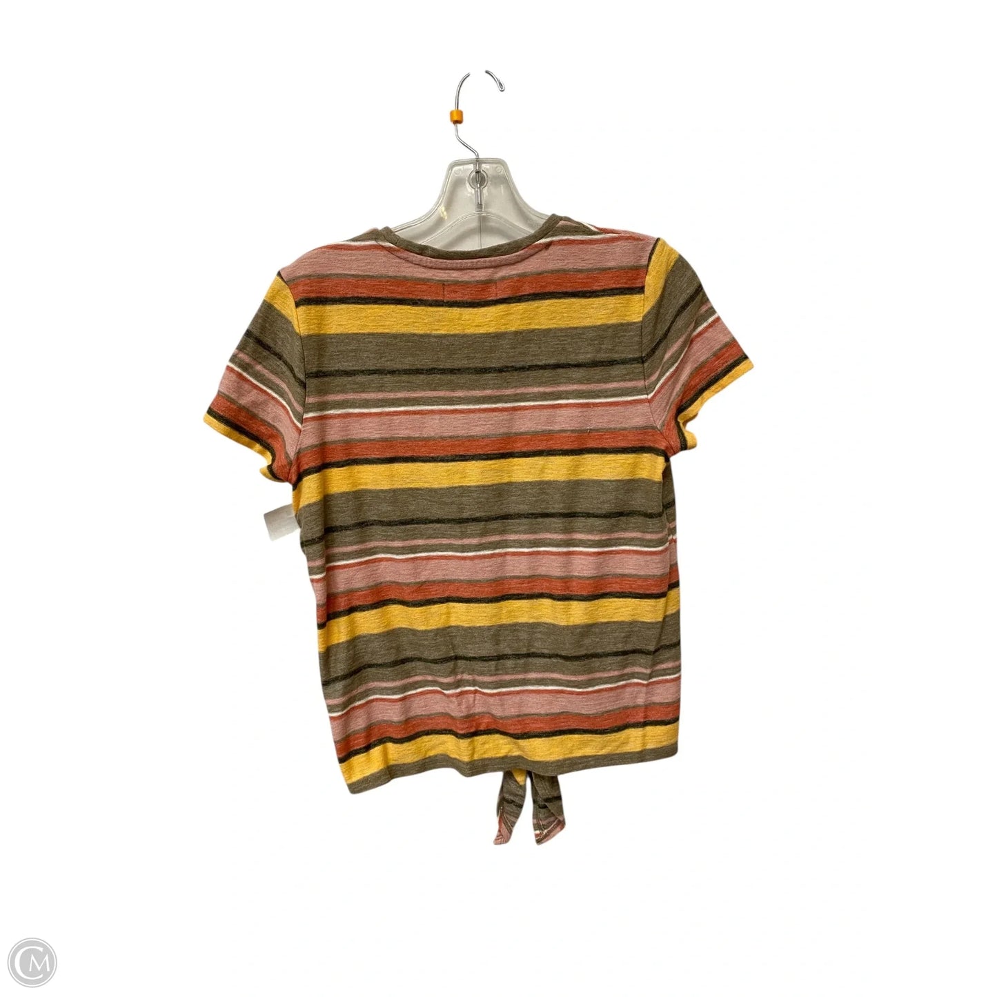Top Short Sleeve By Madewell In Striped Pattern, Size: S