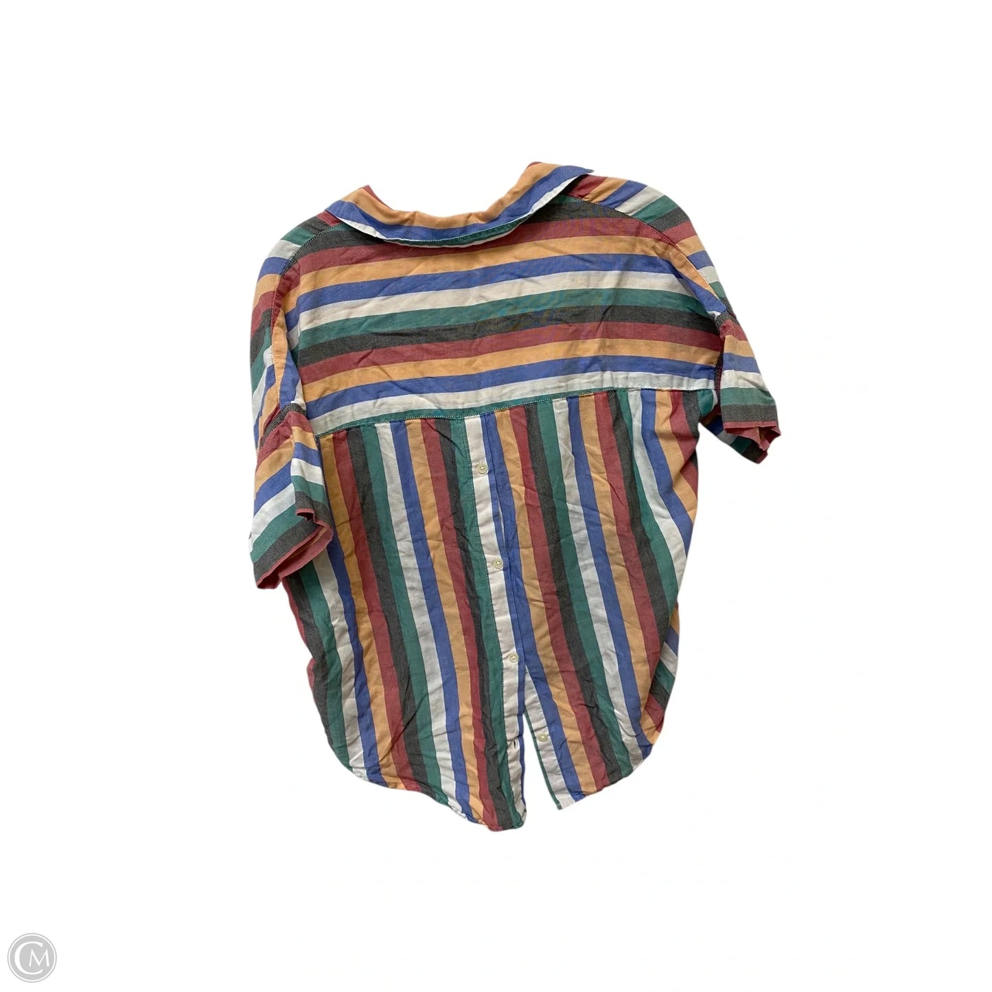 Top Short Sleeve By Madewell In Striped Pattern, Size: Xs