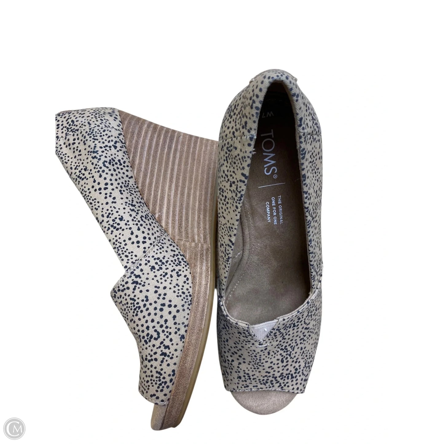 Shoes Heels Wedge By Toms In Animal Print, Size: 7.5